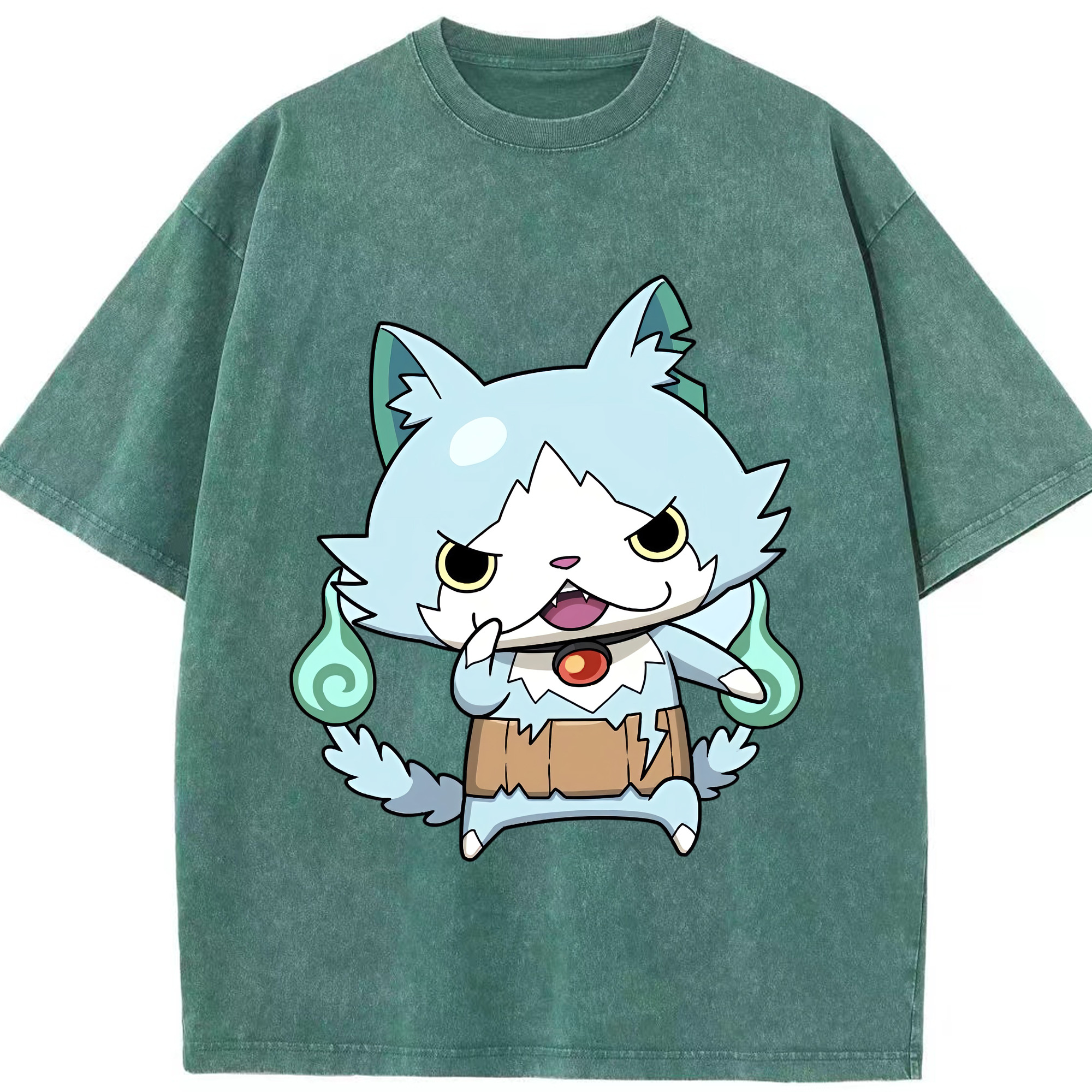 （画像用） 妖怪ウォッチ Yo-kai Watch 綿100% ヴィンテージ風 半袖Tシャツ（フロントプリント）